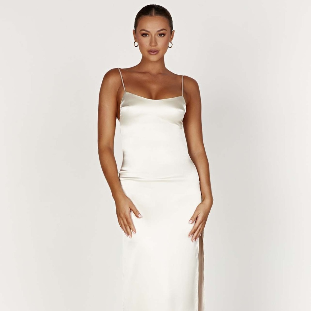 Champagne/Gold Satin Dress